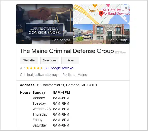 google business profile for lawyers hours