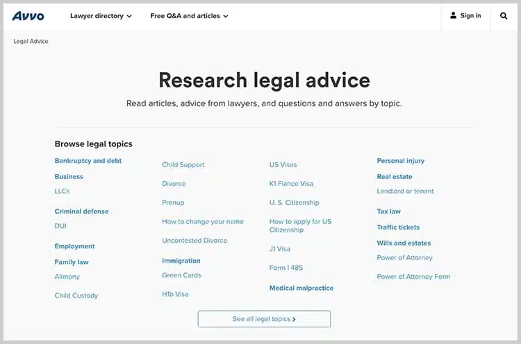 avvo-research-legal-advice