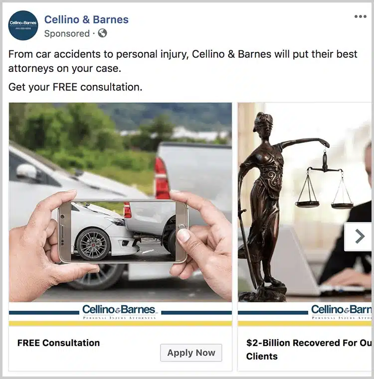 cellino-barnes-free-consult-facebook-ad
