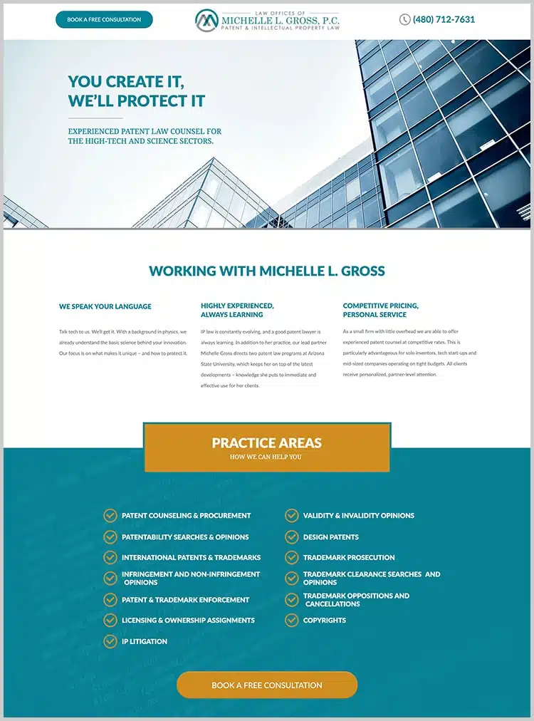 intellectual-property-law-firm-landing-page