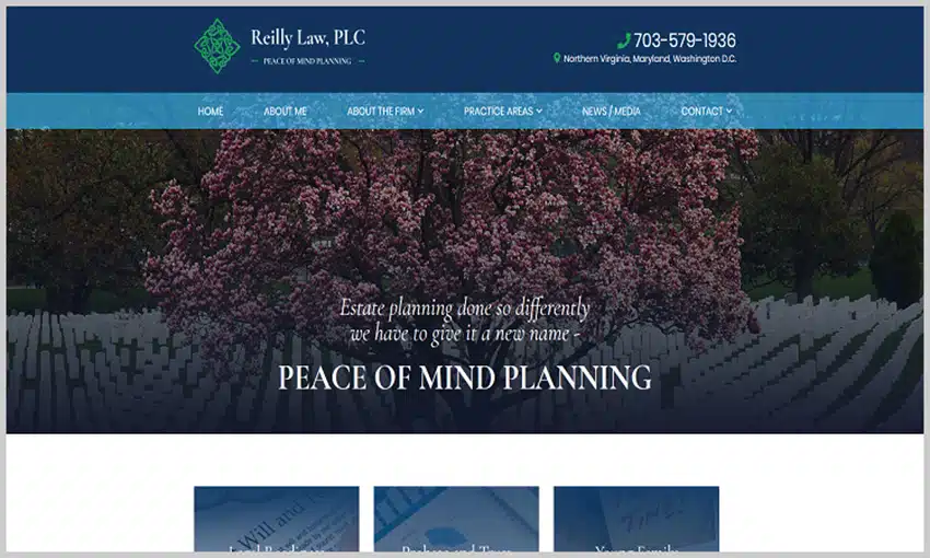 internet-marketing-estate-planning-lawyers-reilly-law-website