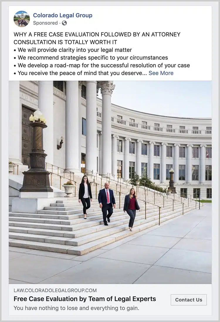 law-firm-facebook-conversion-retargeting-example