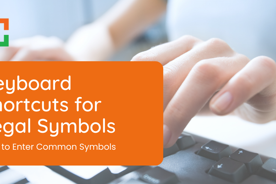 Keyboard shortcut for legal symbols