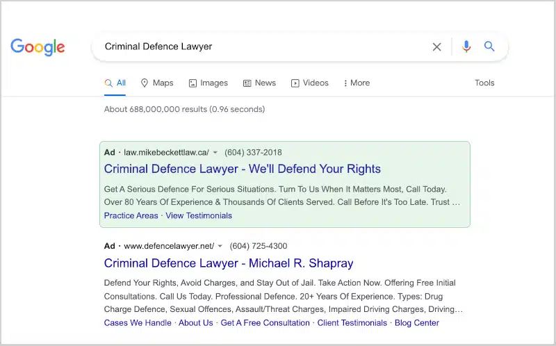 google ad lawyer