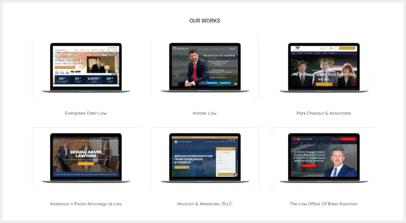 law firm web design portfolio