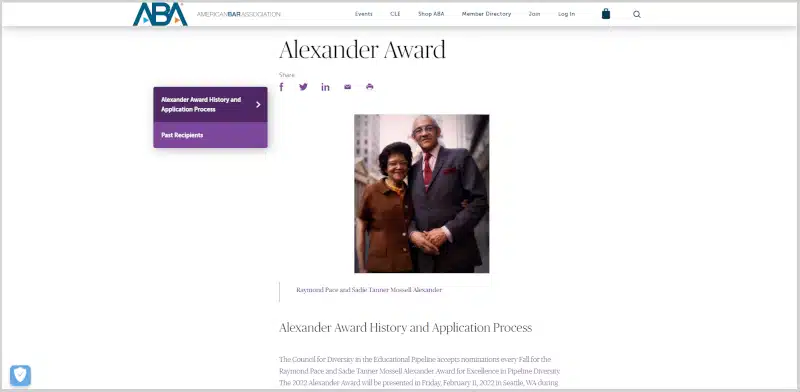 alexander award