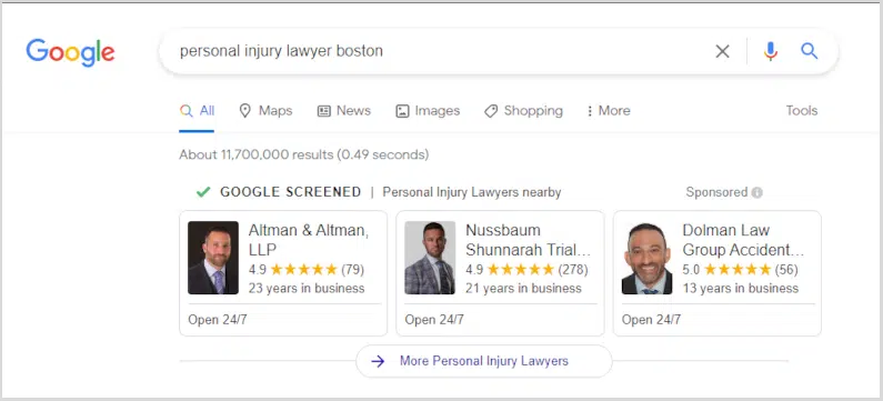 local service ads lawyers