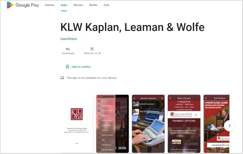 KLW EZ Litigation App For Lawyers