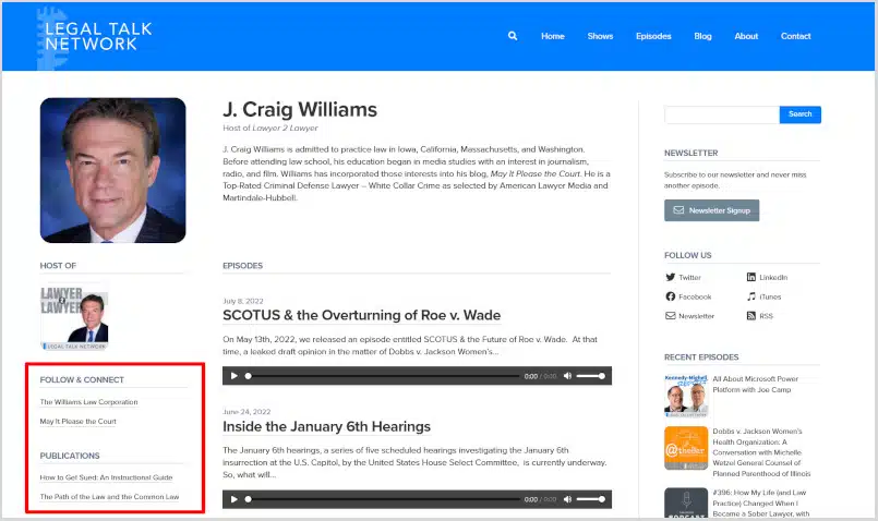 Link Building for Lawyers Podcasts