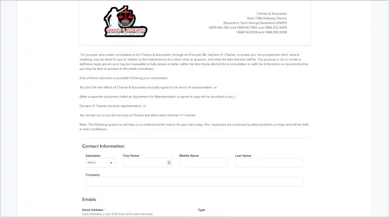 Law Firm Automation Client Intake Form