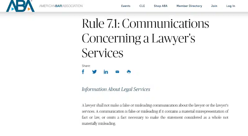 How to Name a Law Firm ABA Rule 7.1