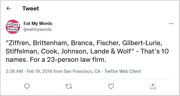 Law Firm Names Longest