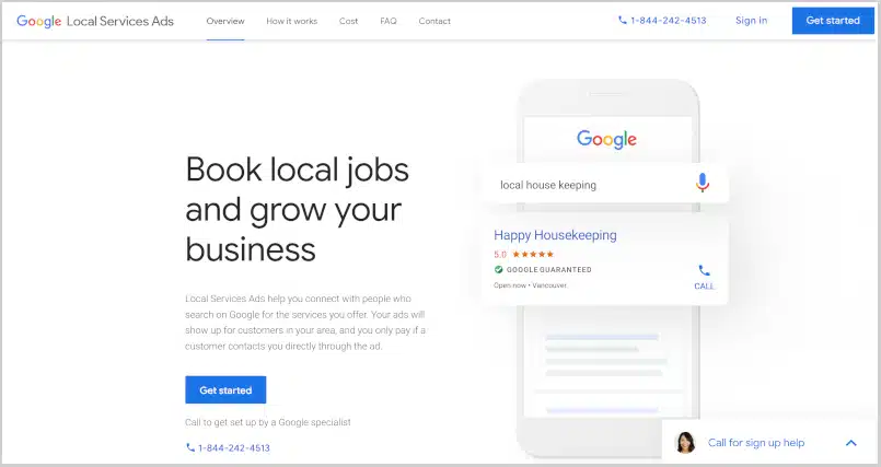 googles local services ads