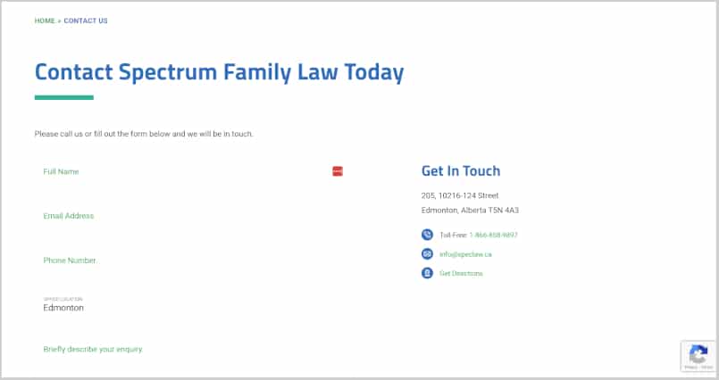law firm contact page