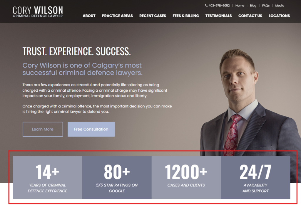 law firm website trust signals